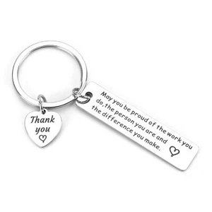 Thank You Keychains Appreciation Gifts for Teacher Employee Coworker - Picture 1 of 4