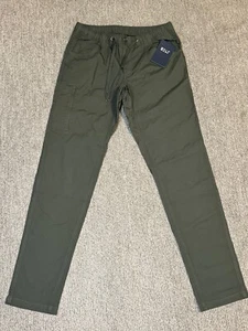 BYLT Mens L The BYLT Pant Pull On Drawstring Ripstop Stretch Green NEW - Picture 1 of 7