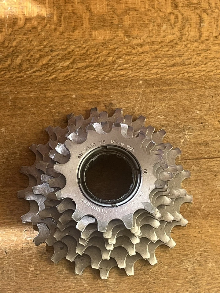 Vintage Shimano Dura Ace Freewheel MF-7400 12-13-14-15-17-19-21 7 Speed 80s Road - Image 1 of 4