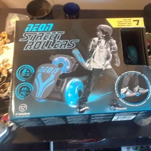 Y-volution Neon Street Rollers • Light Up Wheels Adjustable strap Skates Blue B3 - Picture 1 of 2