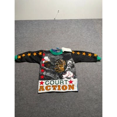 Camiseta De Colección Acción Cancha Baloncesto Manga Larga Gráfica Diseño Estrellas Niños Talla 4T Foto 1 de 4