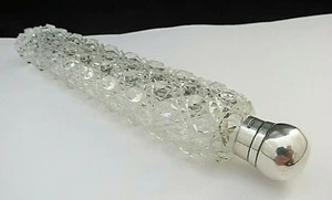 Antiker Sampson Mordan Hobnail Crystal 1883 Silver Top Parfum Duft Flakon - Bild 1 von 8
