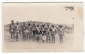 OLD PHOTO Arrente Aboriginal men Ceremonial Body Paint - Central Australia c1920 - Picture 1 of 2