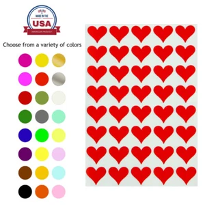 Colored Valentines Day Hearts Label 19mm Decorative Envelope Stickers - Picture 1 of 28