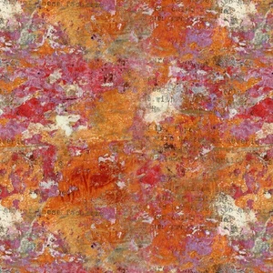 Faboolous Sue Zipkin Halloween PinK ORANGE OLD TEXT Stoff BTHY - Bild 1 von 4