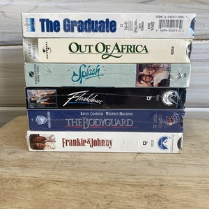 Lot of 6 NOS, sealed VHS movies, Romance Bundle- Incl. Splash, The Bodyguard… - Picture 1 of 14