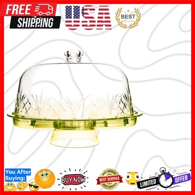 Soporte para pasteles 6 en 1 Dublin Collection con tapa - amarillo irrompible y elegante Foto 1 de 2