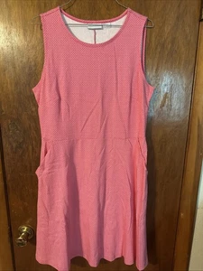 New York & Company Dress Pink Sleeveless Size Large Diamond Pattern. C128 - Picture 1 of 5