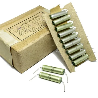 20pcs Polyester Capacitor 1uF 400V 5% K73-16 Metallized Film PETP Audio Amp USSR - Image 1 of 4
