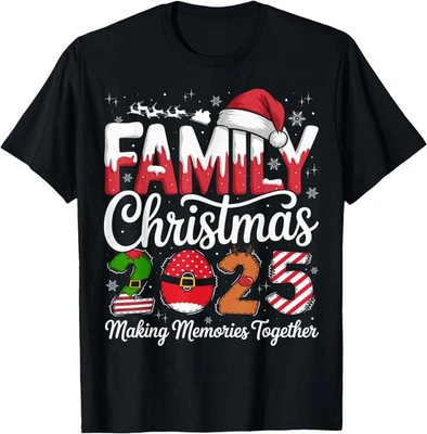 Family Christmas 2025 Matching Outfit Xmas Santa Adult Kid T-Shirt,Unisex Tee - Image 1 of 4