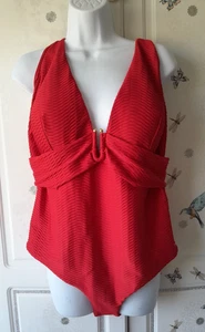 Ladies Swimming Costume F&F red UK 20 - Picture 1 of 5