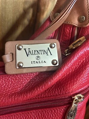 Bolso de Mano VALENTINA ITALIA CUERO GENUINO HOJA ROJA BOLSO DE MANO Foto 1 de 4