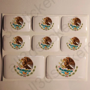 Sticker Mexico Resin Domed Stickers Mexico Coat of Arms 3D Vinyl Adhesive Car - Bild 1 von 1
