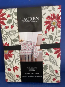 Lauren Ralph Lauren Tablecloth Nappe Mantel 60" x 84" NEW Cotton - Picture 1 of 8