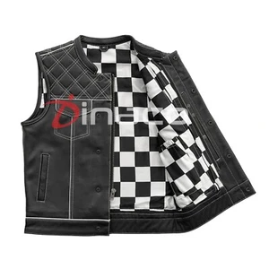 Herren Echt Leder Weste Premium Qualität, Stylisch & Robust Biker Club Weste - Bild 1 von 6