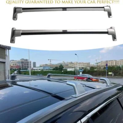 Barra transversal para Infiniti QX60 L51 2022-2025 barra transversal portaequipajes aluminio plateado Foto 1 de 4