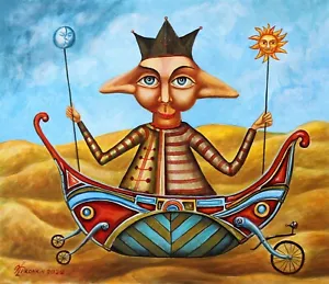 ORIGINAL Gemälde Öl Leinwand Moderne zeitgenössische Kunst Surrealismus von Pronkin 2022 - Bild 1 von 10