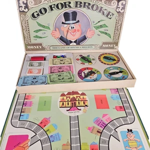 Vintage Go For Broke Board Game 1965 Vic Toy Rare Retro Family Game Complete - Picture 1 of 14