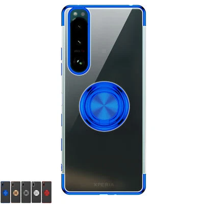 QVBWORLD Magnetic Ring Plating Holder Slim Case Phone Cover For Sony Xperia 10 IV/10 iii