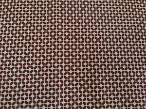 BTY X 60"W Fabric Geometric Burgundy White Quilting Sewing Crafting  - Picture 1 of 2