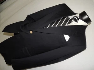 Hickey Freeman Nordstrom Men's wool & cashmere Black blazer 40 Long - Picture 1 of 9