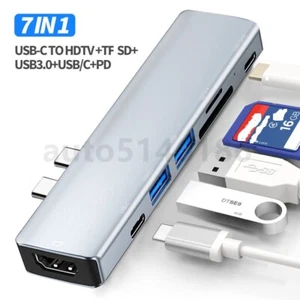 Multiport USB Type C Hub USB3.0 4K HDMI SD/TF Adapter for Macbook Air/Pro 2018 - Picture 1 of 12