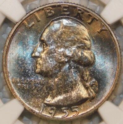1955 25C Washington Quarter Certified NGC MS67+ Superb GEM CAC Silver - Image 1 of 4