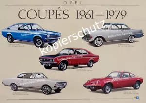 OPEL REKORD P2 COUPÉ / COUPÉS 1961-1979 SELTEN Opel-Händler-Poster aus 1990 ! - Bild 1 von 1