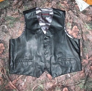 excelled Herren Kollektion Echtleder Weste Button Down Gr. 2X - Bild 1 von 3