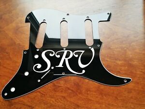 New SRV Strat Pickguard for Fender Custom SRV Black 11 Hole 3 Ply USA