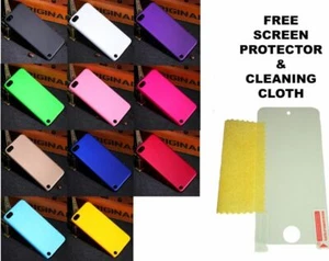 Rubberized Matt Metallic Hard Plastic Case Cover For Apple iPod Touch 5 6 & 7Gen - Picture 1 of 12