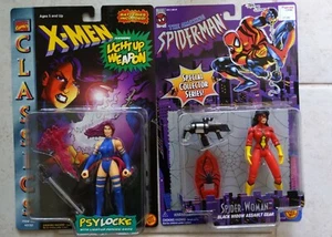 NEW TOY BIZ SPIDER-WOMAN AND PSYLOCKE ACTION FIGURES 1996 MARVEL COMICS! S145 - Picture 1 of 2