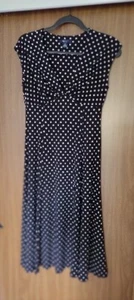 Vestido Chaps Blanco y Negro Lunares Midi Pequeño - Imagen 1 de 4