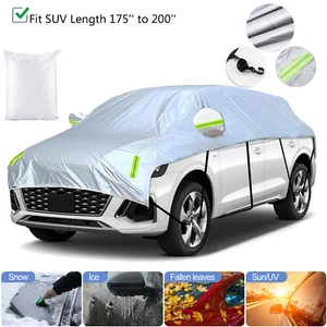 Cubierta de media carrocería para automóvil SUV para todo clima parasol nieve escarcha a prueba de viento protección al aire libre - Imagen 1 de 15