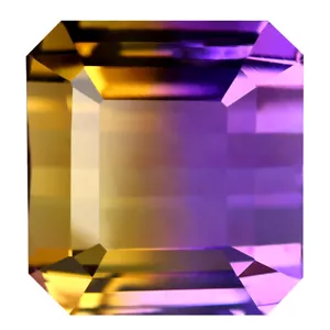 13.59 ct Excellent Octagon Cut (14 x 13 mm) Brazil Purple and Yellow Ametrine - Picture 1 of 1