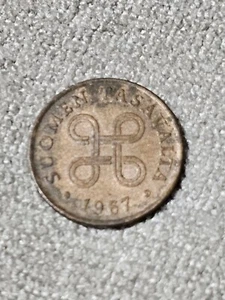 1967 Finland 1 Penni World Coin KM# 44 Circulated  - Picture 1 of 2