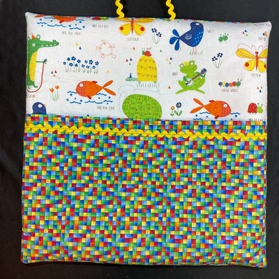 Quilt Book Pillow Sham 17x17" Sham only Hand Made (book not included) - Image 1 of 4