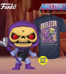 Funko Pop Masters of the Universe Skeletor (Glow in the Dark) +T-Shirt (Größe L) - Bild 1 von 4