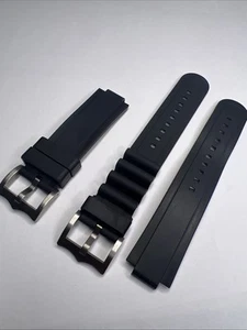Genuine Used Tudor Pelagos Black Rubber Watch Strap Band Set For 42mm Pelagos 42 - Picture 1 of 11