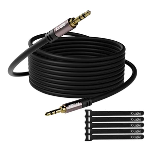 Kabel Auxiliar Audio 35mm 50ft Macho A Macho Connectores Dorados Negros  - Bild 1 von 12