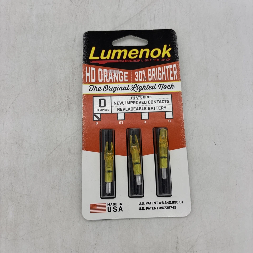 Lumenok ~ HD Naranja S La Leva Iluminada Original Paquete de 3 ~ NUEVO Foto 1 de 1