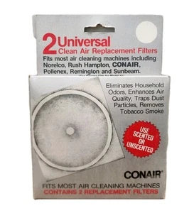 Conair Universal Clean Air Replacement Filters (2) Pack Also Fits Norelco & More - Picture 1 of 5