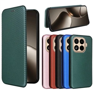 Para XiaoMi 15T/15T Pro, Lujo Fibra de Carbono Abatible Cuero Billetera Soporte Estuche Cubierta - Imagen 1 de 15