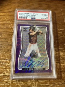 2020 Leaf - Metal Draft - Pete Crow - Armstrong - Purple Wave - Auto - PSA 10 - Bild 1 von 1