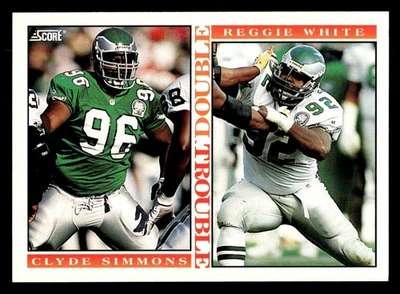 1993 Score Clyde Simmons / Reggie White #416 Philadelphia Eagles - Image 1 of 2