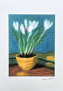 DAVID HOCKNEY - Crocuses Blancos - Firmado, edición numerada 95/500 - Imagen 1 de 4