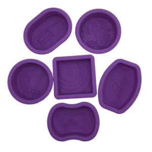 Silicone Soap Molds Set of 6 Lemon Love Heart Wavy Bottle Shape Moulds Kit - Picture 1 of 8