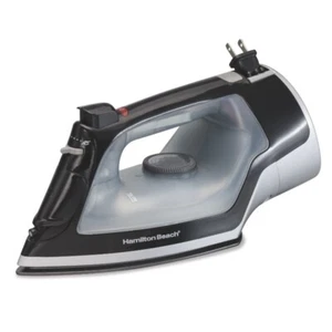 Black Full-Size Nonstick Steam Iron Automatic Shutoff Temperature Control US - Picture 1 of 8