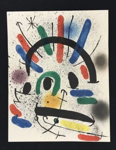 Litografía a color original Joan Miró O.T. Búho en la noche 1972 Litógrafo II - Imagen 1 de 8