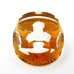 Paperweight / Briefbeschwerer mit Pastenbildnis von Karl dem Großen, Baccarat. - Bild 1 von 5